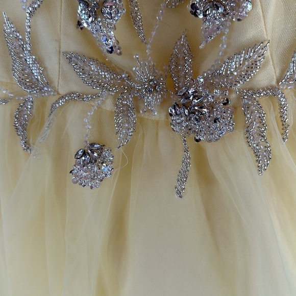 Mac Duggal 68162 yellow corset back ball gown size 12 NEW $798 - Picture 10 of 16